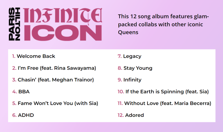 INFINITE ICON PINK VINYL songs included